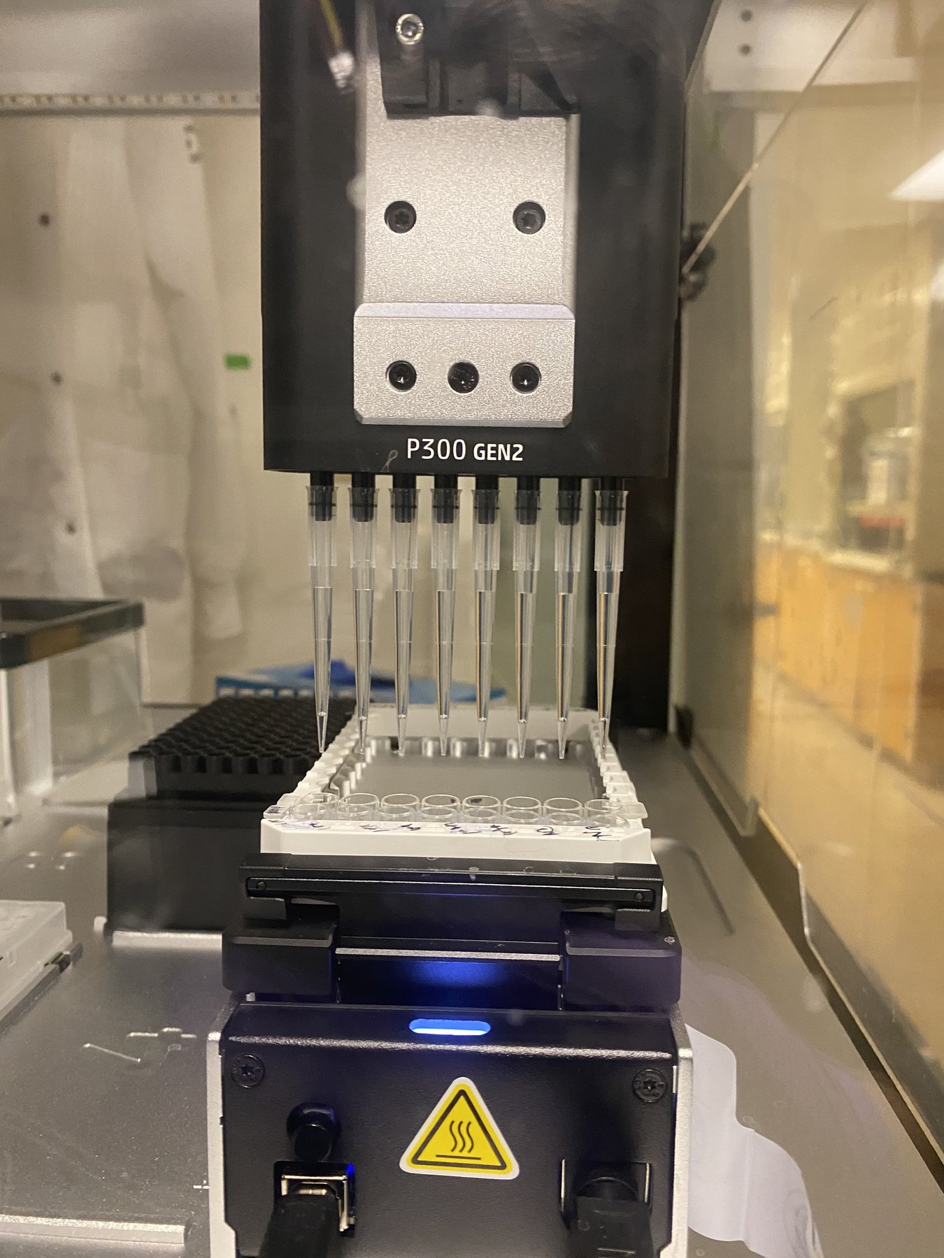 Opentrons machine used for lab workflow support